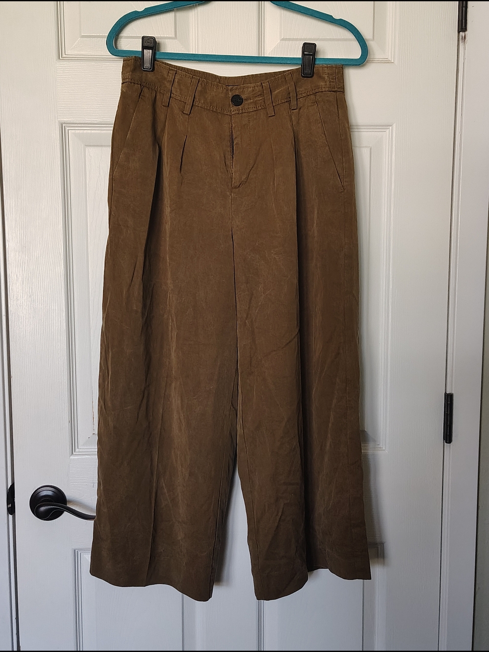 Banana Republic High Rise Wide Leg Pleated Ankle Pant 10P